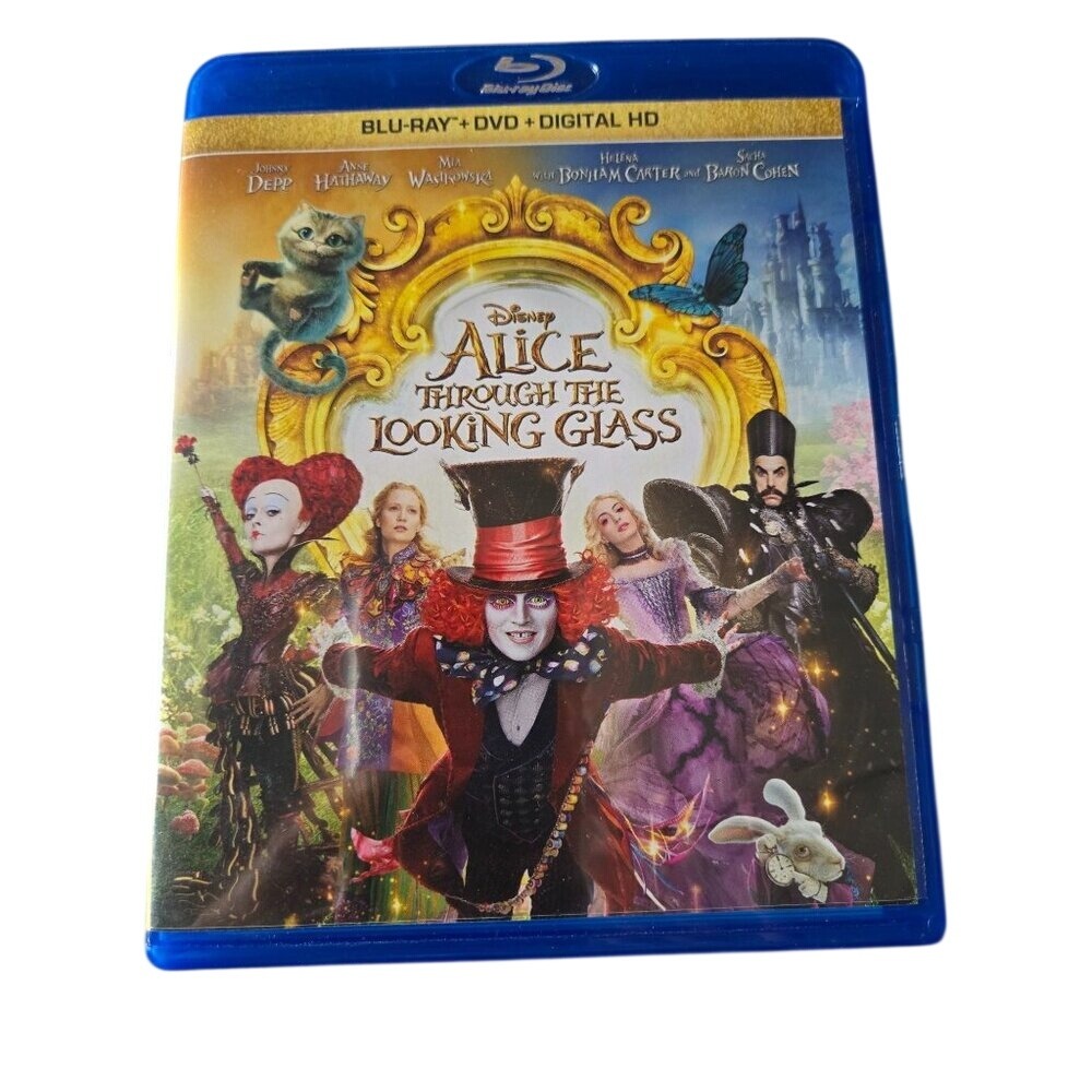 Disney Alice Through the Looking Glass Blu-ray DVD Combo Johnny Depp Fantasy